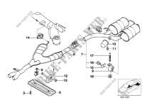 Exhaust system, rear for BMW 528i 1995