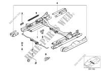 Front seat rail mechanical/single parts for BMW 528i 1995