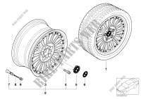 BMW composite wheel, radial spoke 86 for BMW 525tds 1995