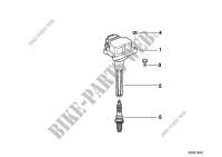 Igtn. coil/sparkplug connector/sparkplug for BMW 528i 1995