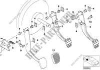 Pedals supporting bracket/brake pedal for BMW 528i 1995