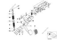 Pedals supporting bracket/clutch pedal for BMW 528i 1995