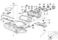 Single components for headlight for BMW 525tds 1995