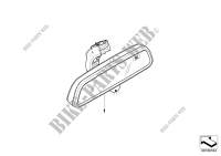 Ind.rear view mirror with compass and IR for BMW 528i 1995