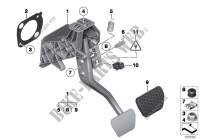Pedal assembly, automatic transmission for BMW X6 40dX 2009