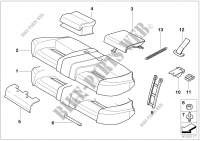 Seat, rear, cushion, & cover, basic seat for BMW 525tds 1995