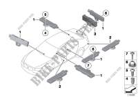 Single parts, aerial, comfort access for BMW 730dX 2011