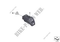 Switch hazard warning/central lckng syst for BMW 730dX 2011