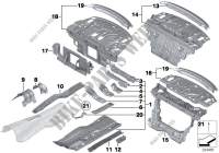 Partition trunk/Floor parts for BMW 730dX 2011