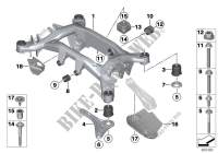 Rear axle carrier for BMW X3 18d 2013